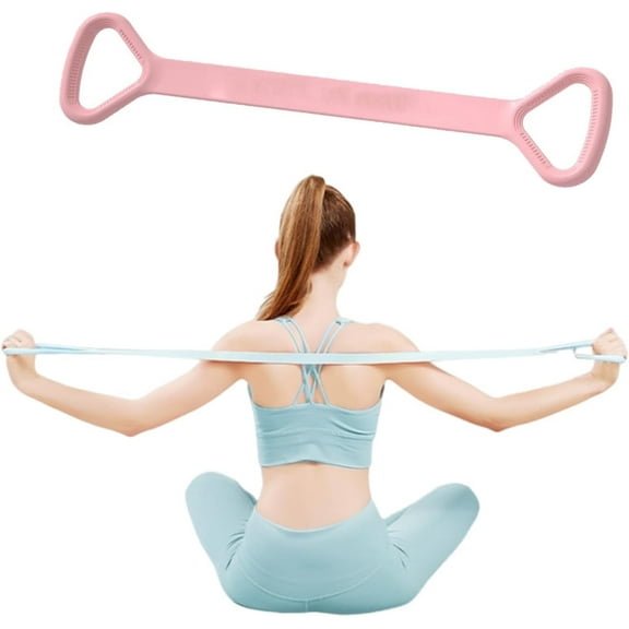 Figure 8 Resistance Bands, Arm Back Shoulder Exercise Elastic Rope Stretch Fitness Bands, Foot, Leg, Hand Stretcher, Arm Exerciser for Yoga Pilates Stretch Physical Therapy, Home Gym Workout