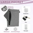 thumbnail image 6 of Uxcell Universal Running Armband Sleeve, Cell Phone Arm Bands Sleeve with Zipper Pocket Gray XL, 6 of 8