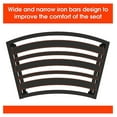 thumbnail image 3 of Metal Outdoor Benches Curved Set of 4 - Heavy Duty Steel Patio Seating for Garden, Backyard, Porch - 24 Inch Outer Perimeter, Black, 3 of 7