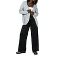 thumbnail image 1 of ZAXARRA Women's Zip Up Hoodie Long Sleeve Solid Color Drawstring Jacket, 1 of 9