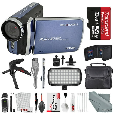 Bell & Howell Blue DV30HD 1080p HD Video Camera Camcorder + Deluxe Accessory