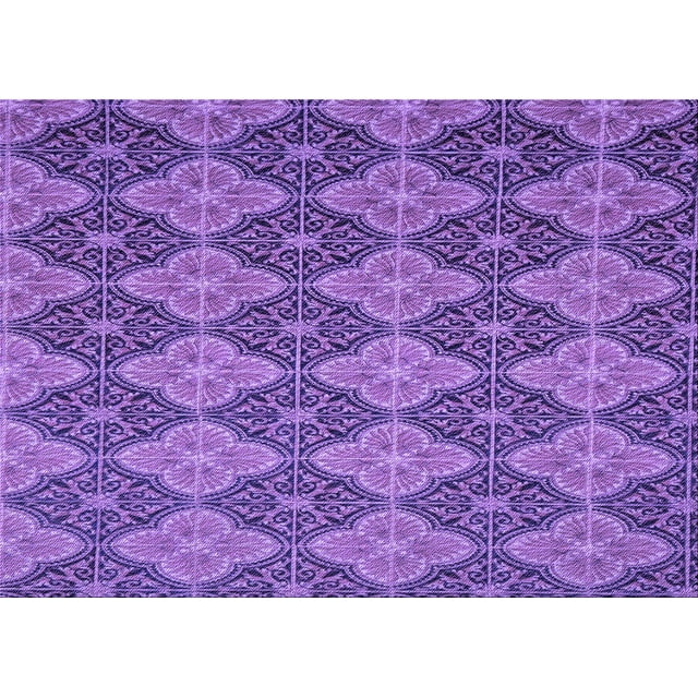 Ahgly Company Machine Washable Indoor Rectangle Transitional Purple Amethyst Purple Area Rugs, 2' x 5'