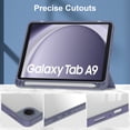 thumbnail image 6 of TECH CIRCL for Samsung Galaxy Tab A9 8.7" Case with Pencil Holder, Ultra Slim Trifold Folio Stand Translucent Frosted Back Case Hard PC Lightweight Tablet Cover for Samsung Galaxy Tab A9 2023,Lavender, 6 of 7