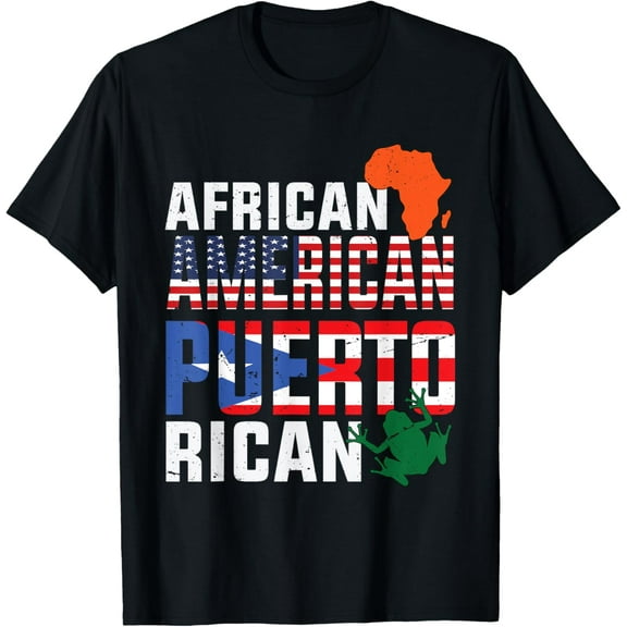 Playful Comfort Tee - African American and Puerto Rican flag American Puerto Rican T-Shirt