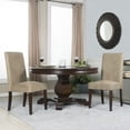 thumbnail image 2 of Emporia Beige Microfiber Dining Chair (Set of 2), 2 of 4