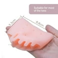 thumbnail image 3 of 4 pieces metatarsal pads, toe spreader, toe separator silicone, gel forefoot pads foot pads, gel metatarsal pads for men and women, relieve foot pain., 3 of 7