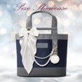thumbnail image 3 of 4PCS Tote Bag Decor Kit, Decorative Bow & Pom Pom Accessories, Compatible with YETI Camino 20/35/50 Carryall, Bogg Beach Tote Bags (Black), 3 of 7