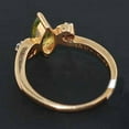 thumbnail image 2 of KIRAN FINE JEWEL Marquise Green Peridot CZ Diamond Cocktail Band Ring Yellow Gold Plated 925 Silver Women Gemstone Statement Jewelry Gift For Her, 2 of 5