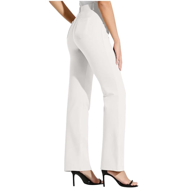 WILLBEST Pantalones Casuales Acampanados para Mujer, de Cintura Alta, Elásticos, Cómodos, de Corte Entallado, para Uso Diario, con Estilo, para Primavera, Verano, Otoño E Invierno. Grande