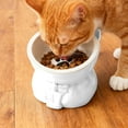 thumbnail image 5 of Raised Cat Bowl - Plastic Elevated Pet Food & Water Dish, Non-slip Base, Wide & Shallow Mouth to Prevent Whisker Pinch, Reduces Neck Strain, Easy Feeding, Not Dishwasher Safe, 5 of 6
