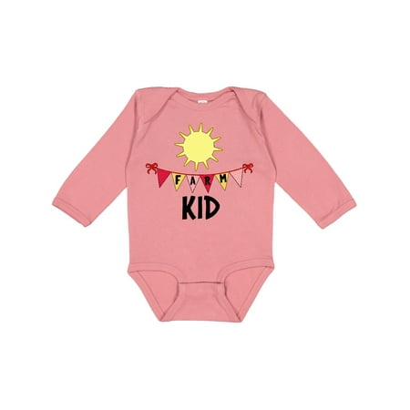 

Inktastic Farm Kid Flags and Sun Gift Baby Boy or Baby Girl Long Sleeve Bodysuit