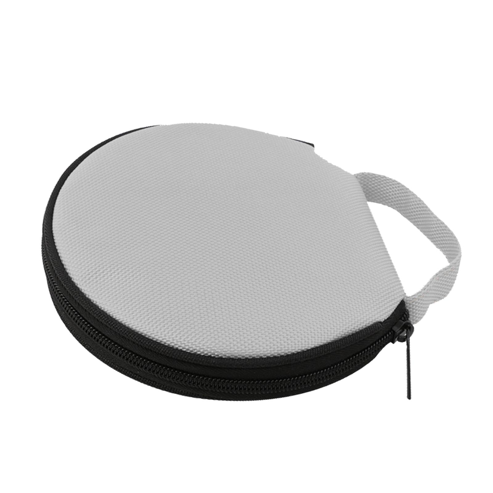 Case Holds 20 Pieces Portable Scratch Compact Round Disc Holder Grey