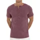thumbnail image 4 of Playera Henley Casual Retro Manga Corta Para Hombre Algodón, 4 of 6