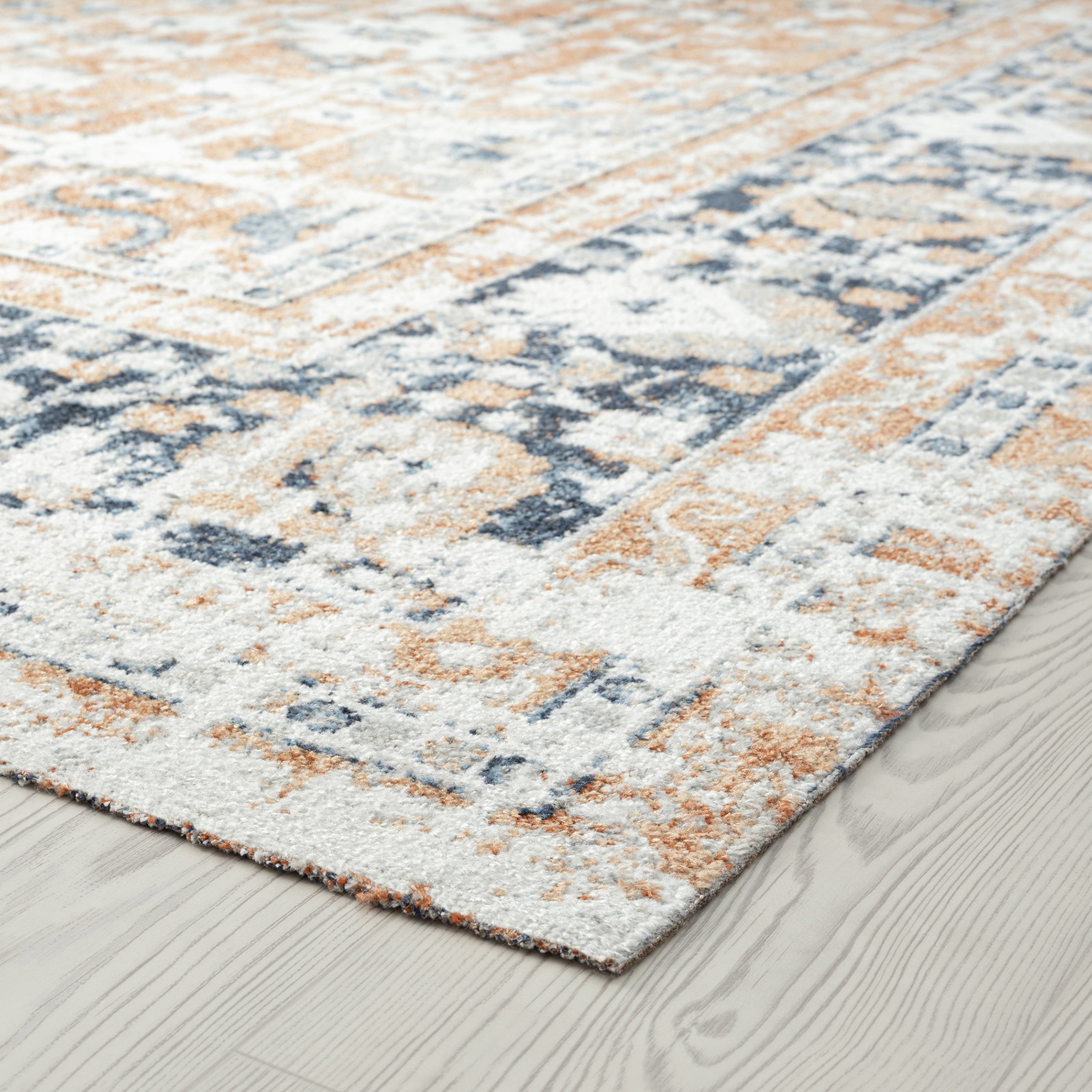 Traditional 8x10 Area Rug (7'11'' x 10'3'') Oriental Rust, Rust Living Room Easy to Clean