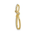 thumbnail image 2 of Real 14kt Yellow Gold 1/6ct. Diamond Cross Chain Slide; for Adults and Teens; for Women and Men, 2 of 4