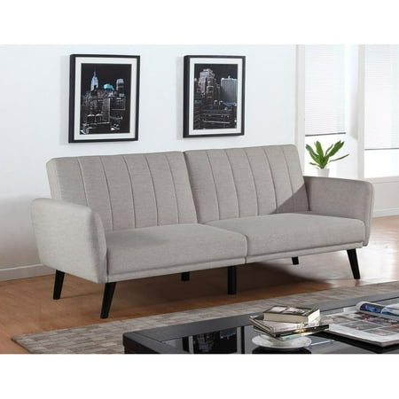 Broyerk Mixed Cream Futon Sofa Bed Sleeper Couch