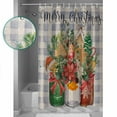 thumbnail image 3 of Christmas Shower Curtains for Bathroom Waterproof Fabric Bath Curtains Decor Bath Tub Curtain Winter Pinecone Bottle Flower Purple Blue Plaid Decorative Shower Curtain Sets with 12 Hooks, 72x72 Inch, 3 of 6