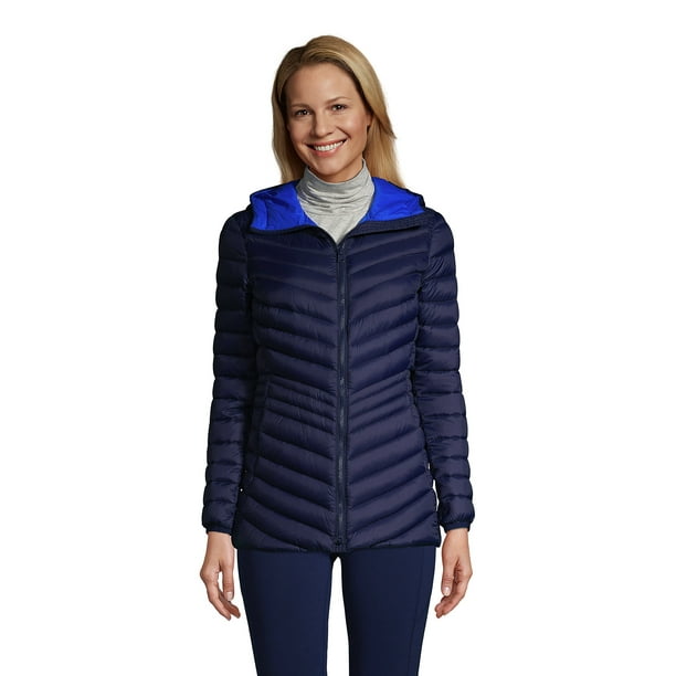 Lands' End Women's Tall Ultralight Packable Down Long Jacket