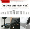 thumbnail image 5 of 250pcs Silver Pop Rivet Set, Blind Pop Rivets Aluminum Assortment Kits #8 to 3/8"-16 + M3-M10, 5 of 7