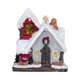 thumbnail image 2 of Decoraciones navideñas Fiudx interiores resina casa de pueblo luces LED blancas, 2 of 6