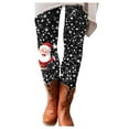 thumbnail image 1 of Zhanying Leggings de Noël pour Femmes Rouges Longueur Cheville Lisses Anti-Boulochage Capris de Yoga pour Femmes Noir TTG, 1 of 4