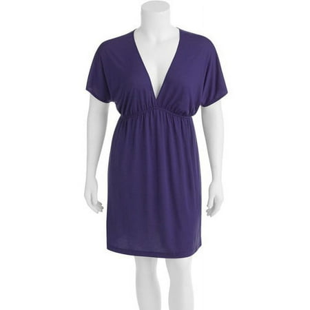 Juniors Plus Knit Dolman Dress