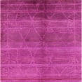 thumbnail image 1 of Ahgly Company Machine Washable Indoor Square Industrial Modern Neon Pink Area Rugs, 7' Square, 1 of 7