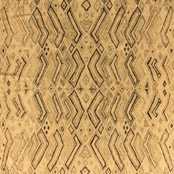 Ahgly Company Indoor Square Solid Brown Modern Area Rugs, 4' Square