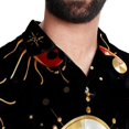 thumbnail image 5 of Seven Starred Ladybird Men's Short Sleeve Casual Printed Button Down Beach Shirts Hawaiian Style Unisex Summer Shirt, 5 of 6