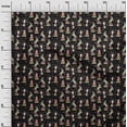 thumbnail image 3 of oneOone Rayon Black Fabric Circus Sewing Craft Projects Fabric Prints By Yard 56 Inch Wide-aC, 3 of 5