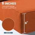 thumbnail image 3 of Jentlehouse Outdoor Deep Seat Cushion 24" X 24" X 6" for Patio Furniture,Outdoor Chair Cushions Water & Fade Resistant Patio Furniture Cushions for Wicker Chair, Sofa, Couch, Orange (Set of 4), 3 of 8