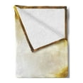 thumbnail image 2 of Country Soft Flannel Fleece Blanket, Sunset on the Field at Summer Wooden Hedge Springtime Meadow Morning View Print, Cozy Plush for Indoor and Outdoor Use, 60" x 80", Green Yellow, by Ambesonne, 2 of 5