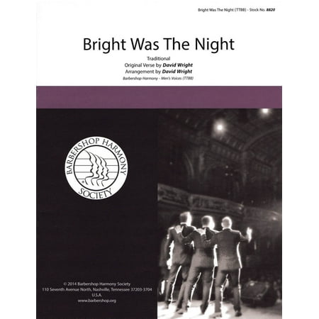 David Wright Memorabilia - Hal Leonard Bright Was the Night TTBB A Cappella arranged by David Wright