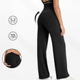 thumbnail image 6 of purcolt Women's Maternity Pants High Waist Straight Wide Leg Over The Belly Yoga Pants Stretchy Soft Pregnancy Pants Lounge Trousers with Pockets, 6 of 8