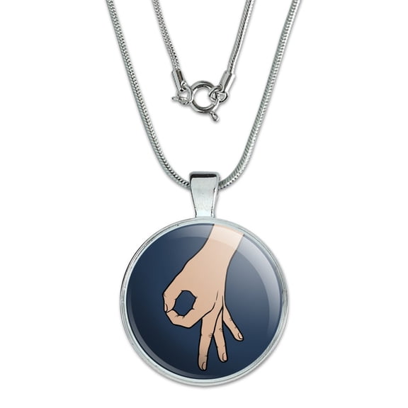 The Circle Game 1" Pendant with Sterling Silver Plated Chain