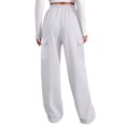 thumbnail image 6 of Womens Straight Leg High Waist Sweatpants Casual Loose Lounge Trendy Trousers With Pockets Solid Plus Size Joggers, 6 of 8