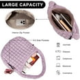 thumbnail image 3 of Luxury Soft Puffer Tote Bag With makeup bag for Women Large Quilted Puffy Lightweight Carryall Crossbody Tote Bag for Women Girl, 3 of 6
