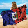 thumbnail image 5 of Bulopur Patriotic Front Car Seat Towel for Men Haitian Flag Foldable Car Seat Sweat Protector with Storage Bag for Vacation Sport Portable Fit SUV Sedan Truck 1pcs, 5 of 7