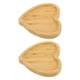 thumbnail image 2 of EeaseMX Bandeja de madera de bambú ecológica con forma de corazón, 2 unidades, para servir comida, té, café, pan, fruta, aperitivos, para hotel, restaurante y hogar., 2 of 7