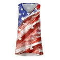 thumbnail image 5 of Wang6 Womens Independence Day Tank Tops Summer 4th of July Sleeveless Tops Causal Patriotic USA Flag V Neck Graphic Tee Shirts 0430liWine L, 5 of 6
