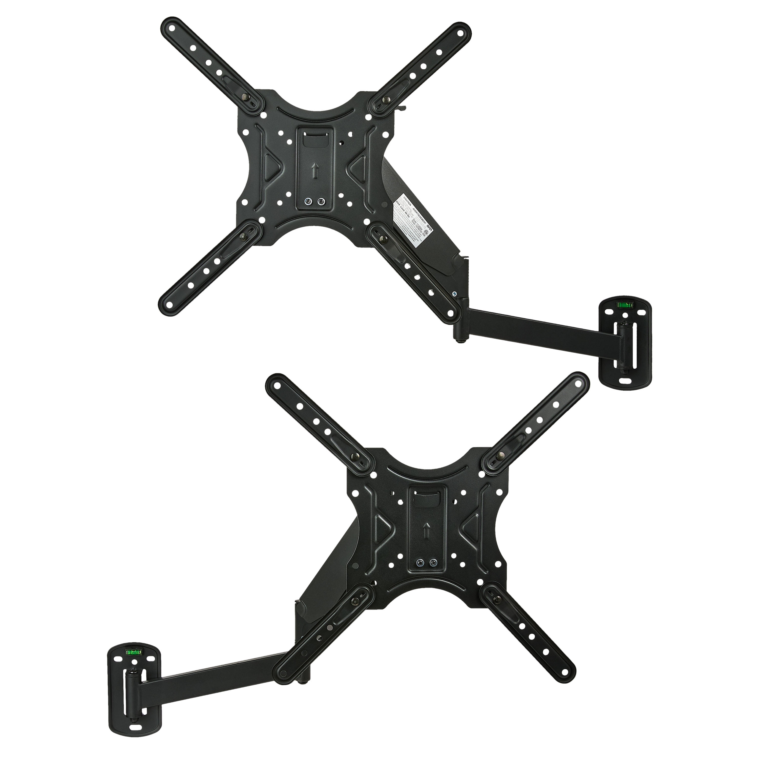 onn Spring Assisted Full Motion Mount for 24" to 65" TVs, ETL Listed, Holds upto 66 lbs