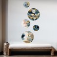 thumbnail image 3 of Designart "Abstracted Scenic Views in Green I" Abstract Landscape Metal Wall Art Set of 5 Piece, 3 of 5