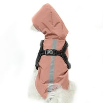 BT Bear Dog Raincoat with Built-in Harness, Hooded Waterproof Rain Jacket with Harness Coat,Adjustable Reflective Rain Poncho for Puppy Small Medium Large Dog Pink M