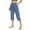Blue, variant on Penkiiy Capri Pants for Women, Summer Casual Pull On Womens Capris with Pockets, Women's Casual Pants & Capris, Ladies Capris L Black