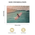 thumbnail image 3 of ONETECH  Surfer Girl Canvas Wall Art Preppy Beach Surfboard Room Decor Poster Newspaper Summer Beachy Surfing Print Painting Coastal Cowgirl Aesthetic Dorm  20x16in, 3 of 6