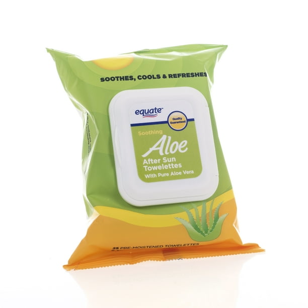 Equate Soothing Aloe After Sun Towelettes, 25 Ct
