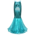 thumbnail image 3 of Doomiva Women's Shiny High Waisted Mermaid Tail Party Long Maxi Skirt Blue XXL, 3 of 6