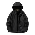 thumbnail image 2 of Mens 3 in 1 Rain Jackets with Zipper Pockets and Hood Removeable Fleece Jacket Solid Long Sleeve Zip-Up Waterproof Warm Hiking Outerwear Raincoats, 2 of 8