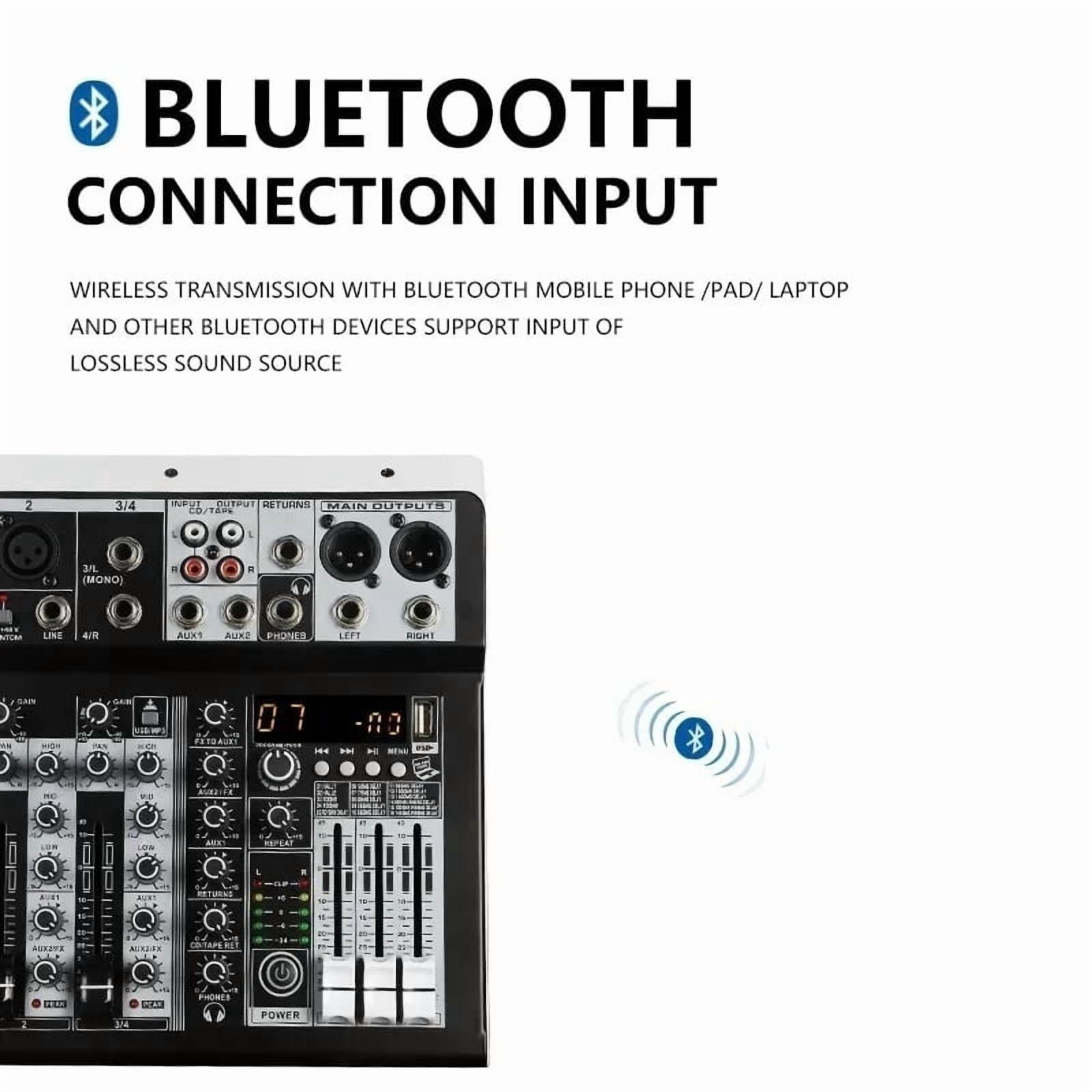 Mixer Sound 2x Mono Stereo Input 4 Channel Digital Mixing Console for DJ Studio Stage
