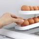 thumbnail image 2 of Dispensador de huevos para refrigerador de 2 niveles Portahuevos de cocina con desplazamiento automático (blanco), 2 of 6
